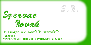 szervac novak business card